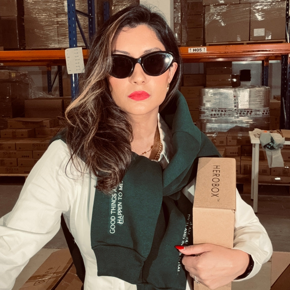 Good Things Always Happen to Me Sweater - Dark Green