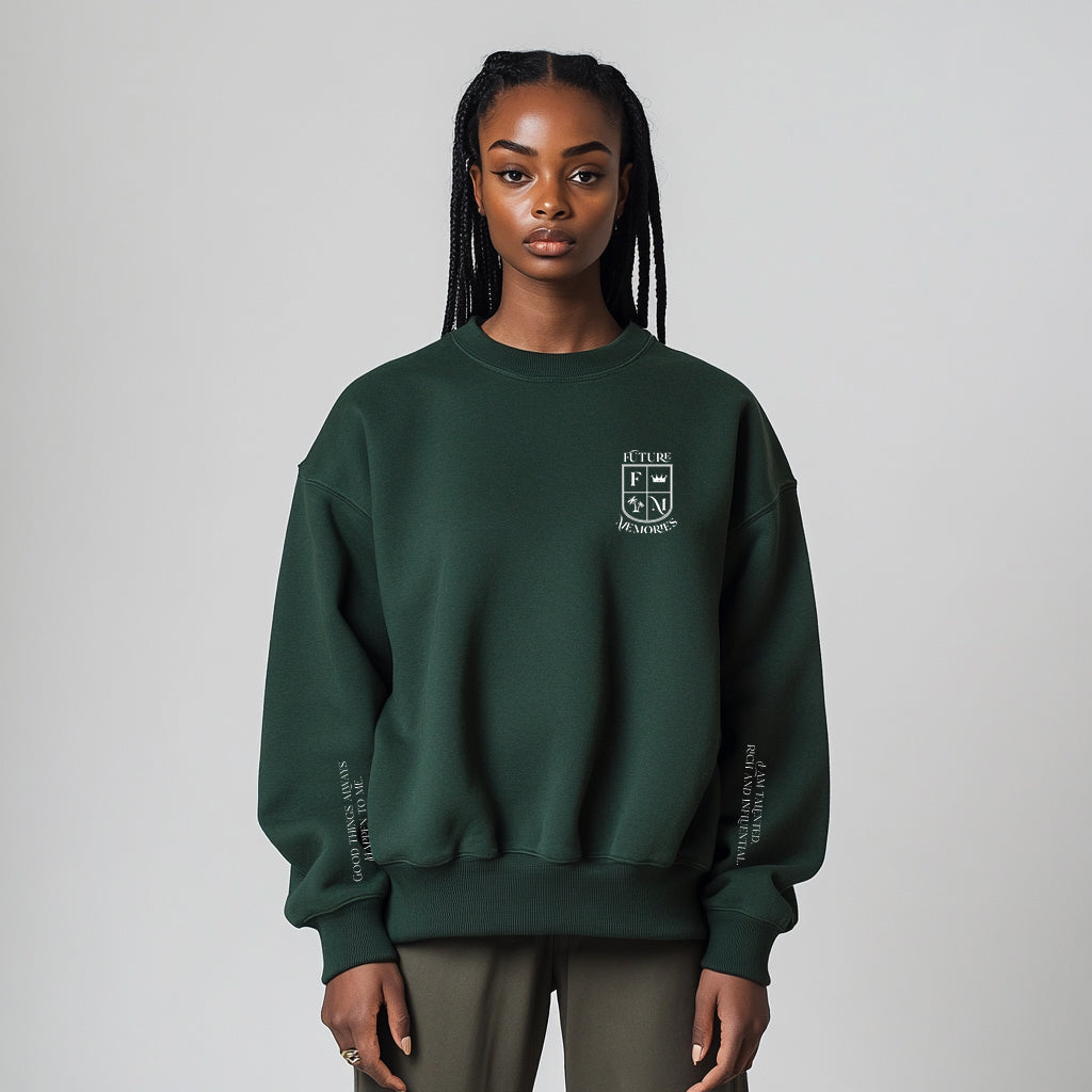 Good Things Always Happen to Me Sweater - Dark Green